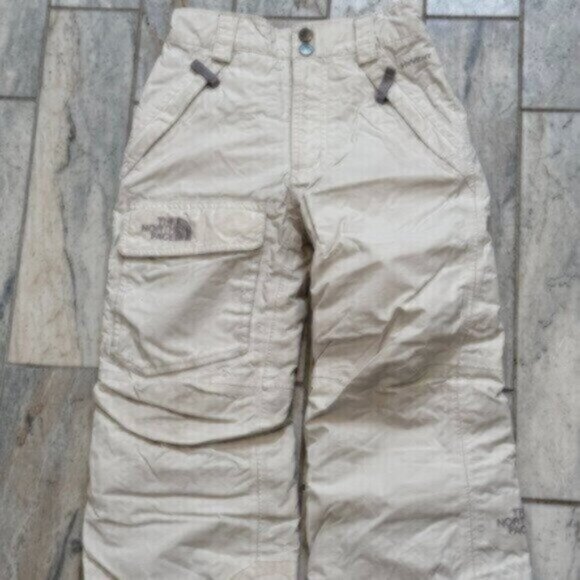 The North Face Girl's XS (6) white Hyvent waterproof insulated snow pants - Picture 1 of 10